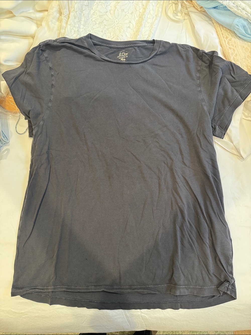 J. Crew Short Sleeve Crewneck Tee in Faded Black